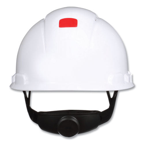 Image of 3M SecureFit H-Series Hard Hats, H-700 Front-Brim Cap with UV Indicator, 4-Point Pressure Diffusion Ratchet Suspension, White