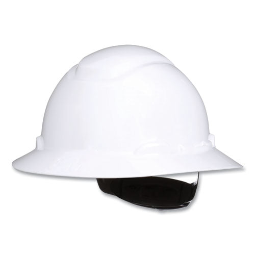Image of 3M SecureFit H-Series Hard Hats, H-800 Hat with UV Indicator, 4-Point Pressure Diffusion Ratchet Suspension, White