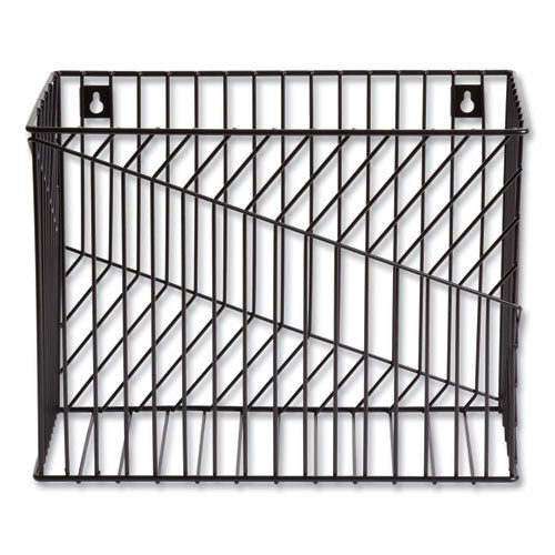 Image of U Brands Vena Hanging File Basket, Letter Size, 6.85" Long, Black