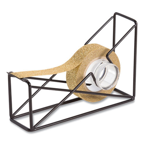 Image of U Brands Vena Tape Dispenser, 1" Core, Metal, Black
