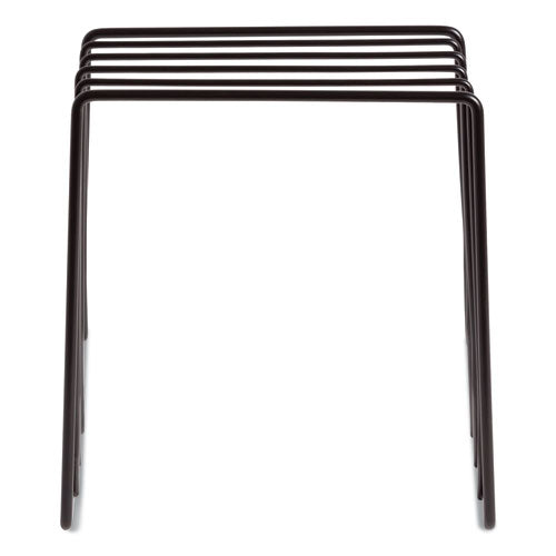 Image of U Brands Vena Wire Letter Sorter, 5 Sections, Assorted Sizes, 3.94 x 5.24 x 6.1, Black