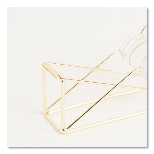 Image of U Brands Vena Tape Dispenser, 1" Core, Metal, Gold