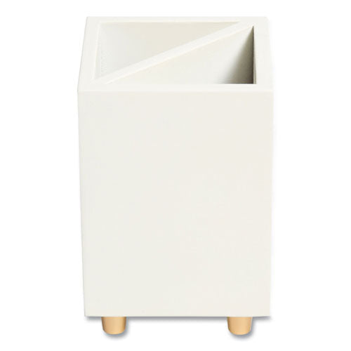 Image of U Brands Juliet Pencil Cup, 3"w x 3"d x 4"h, White