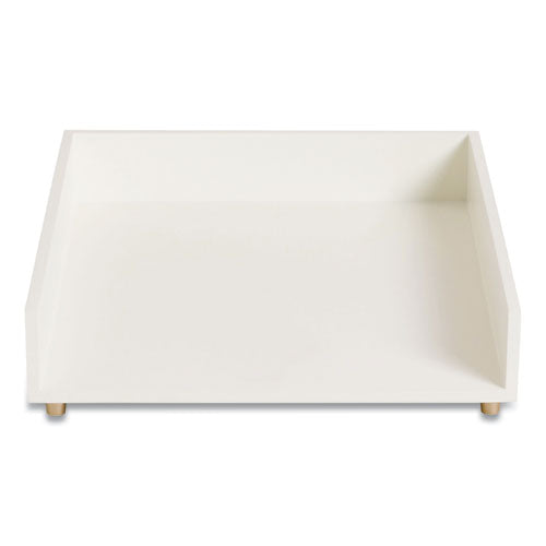 Image of U Brands Juliet Paper Tray, 1 Section, Holds 11" x 8.5" Files, 10 x 12.25 x 2.5, White