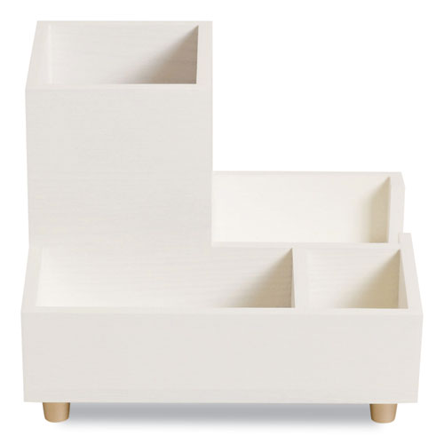 Image of U Brands Juliet Compartment Cup, 6.25"w x 6.25"d x 4.75h", White