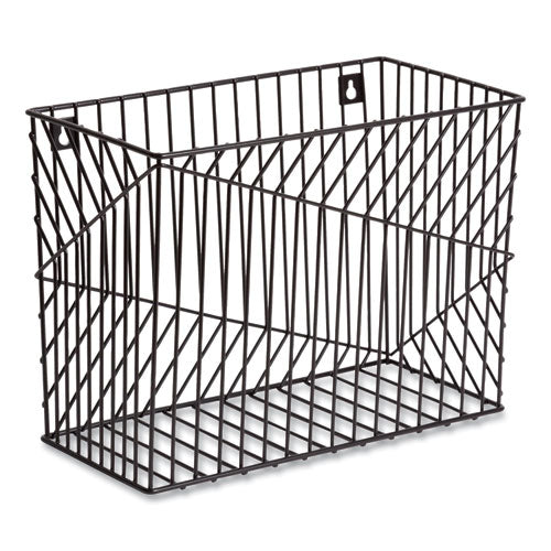 Image of U Brands Vena Hanging File Basket, Letter Size, 6.85" Long, Black