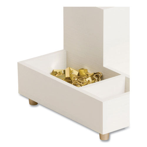 Image of U Brands Juliet Compartment Cup, 6.25"w x 6.25"d x 4.75h", White