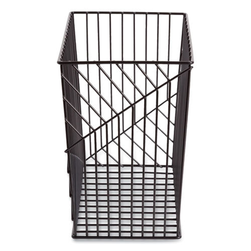 Image of U Brands Vena Hanging File Basket, Letter Size, 6.85" Long, Black
