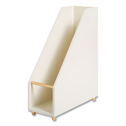 Image of U Brands Juliet Magazine Holder, 3.75 x 9.75 x 11.77, White