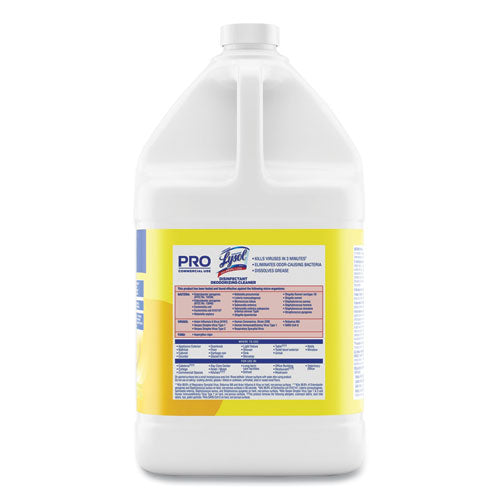 Image of Professional LYSOL® Brand Disinfectant Deodorizing Cleaner Concentrate, Lemon Scent, 128 oz Bottle