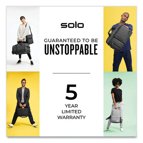 Image of Solo Re:Define Laptop Backpack, 15.6", 12.25 x 5.75 x 18.75, Black