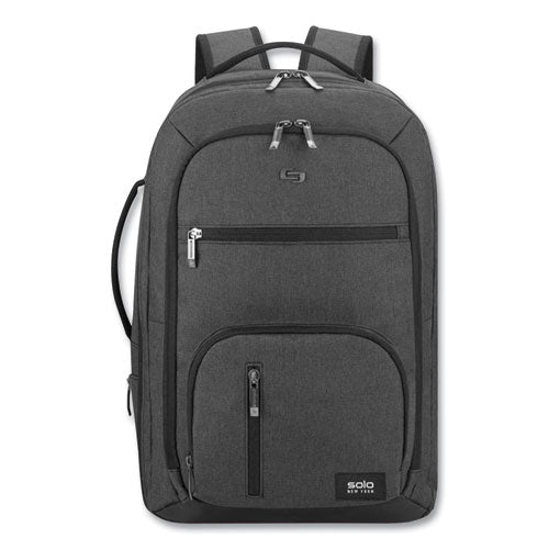 Image of Solo Grand Travel TSA Backpack, 17.3", 11.88 x 7 x 19, Dark Gray