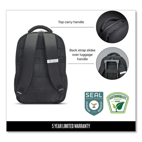 Image of Solo Re:Define Laptop Backpack, 15.6", 12.25 x 5.75 x 18.75, Black