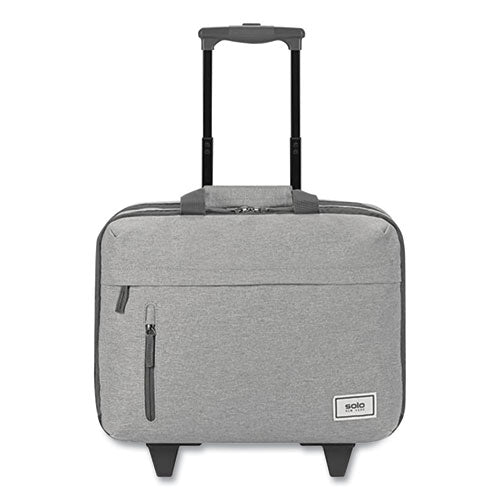 Image of Solo Re:Start Underseat Rolling Case, 15.6", 16 x 6 x 14, Light Gray