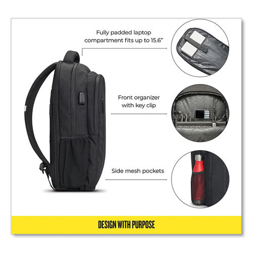 Image of Solo Re:Define Laptop Backpack, 15.6", 12.25 x 5.75 x 18.75, Black
