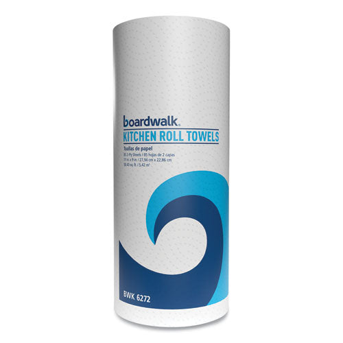 Image of Boardwalk® Kitchen Roll Towel, 2-Ply, 11 X 9, White, 85 Sheets/roll, 30 Rolls/carton