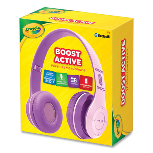 Image of Crayola® Boost Active Wireless Headphones, Pink/Purple