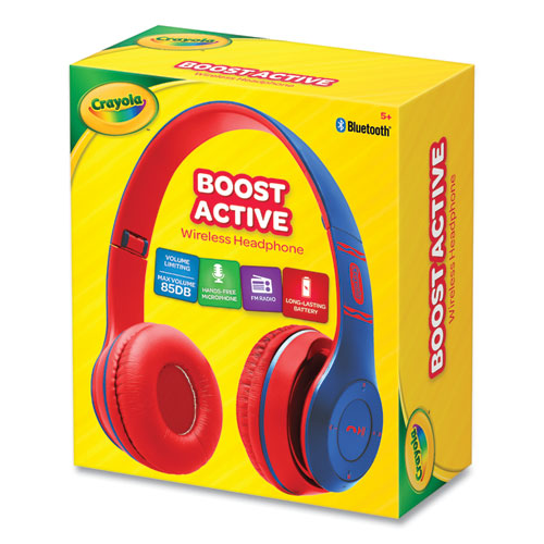 Image of Crayola® Boost Active Wireless Headphones, Blue/Red