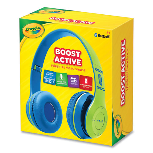 Image of Crayola® Boost Active Wireless Headphones, Green/Blue