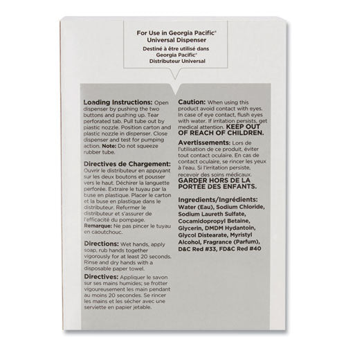 Image of Georgia Pacific® Professional Liquid General Purpose Soap Refill, 800 mL, 12/Carton