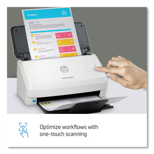Image of HP Scanjet Pro 3000 S4 Sheet-Feed Scanner, 600 Dpi Optical Resolution, 50-Sheet Duplex Auto Document Feeder