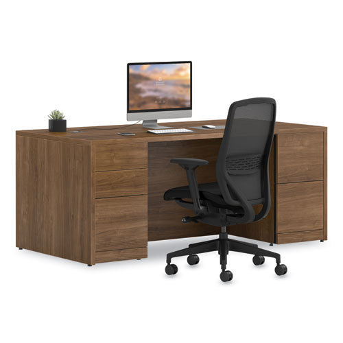 Image of HON® 10500 Series Double Full-Height Pedestal Desk, Left: Box/Box/File, Right: File/File, 72" x 36" x 29.5", Pinnacle