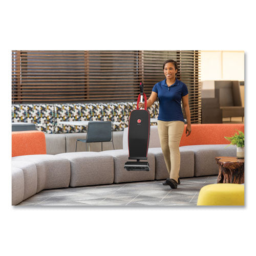 Image of Hoover® Commercial Task Vac Soft Bag Lightweight Upright, 12" Cleaning Path, Black