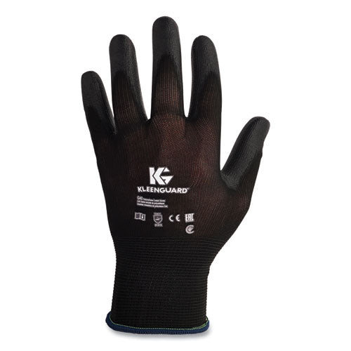 Image of KleenGuard G40 Polyurethane Coated Gloves, Medium, Black, 12 Pairs/Pack