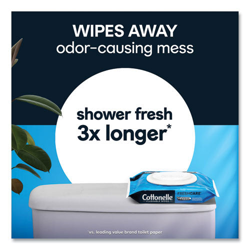 Image of Cottonelle® Fresh Care Flushable Cleansing Cloths, 1-Ply, 3.73 x 5.5, White, 84/Pack
