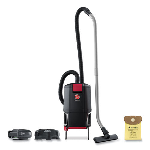 Image of Hoover® Commercial HVRPWR 40V Cordless Backpack Vacuum, 6 qt, Black