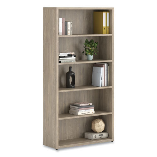 Image of HON® 10500 Series Laminate Bookcase, Five Shelves, 36" x 13" x 71", Kingswood Walnut