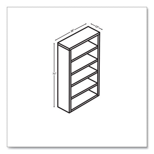 Image of HON® 10500 Series Laminate Bookcase, Five Shelves, 36" x 13" x 71", Kingswood Walnut