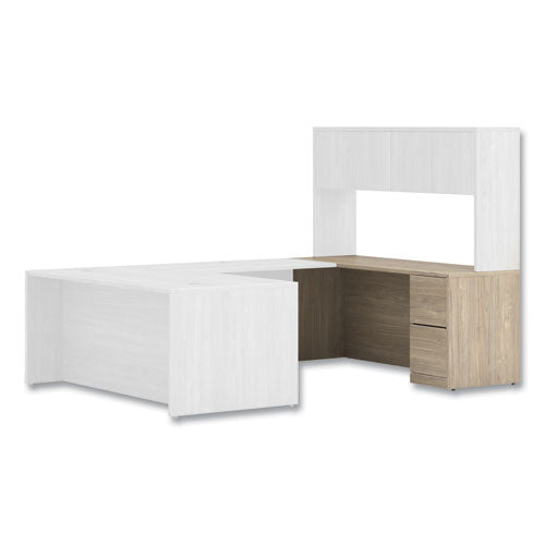 Image of HON® 10500 Series Full-Height Right Pedestal Credenza, 72w x 24w x 29.5h, Kingswood Walnut