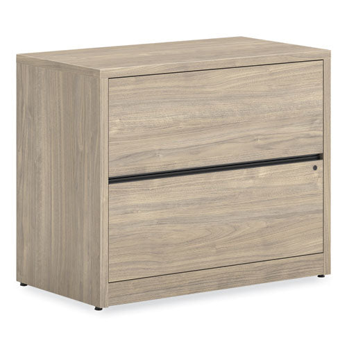 Image of HON® 10500 Series Lateral File, 2 Legal/Letter-Size File Drawers, Kingswood Walnut, 36" x 20" x 29.5"