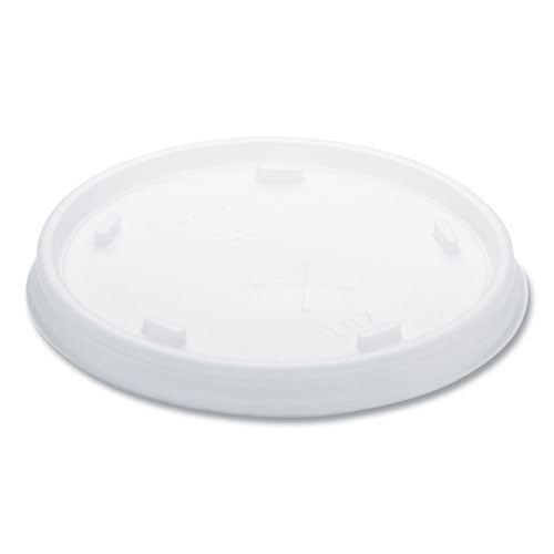 Image of Dart® Plastic Cold Cup Lids, Fits 8 oz to 9 oz Cold Cups, Translucent, 100/Pack, 10 Packs/Carton