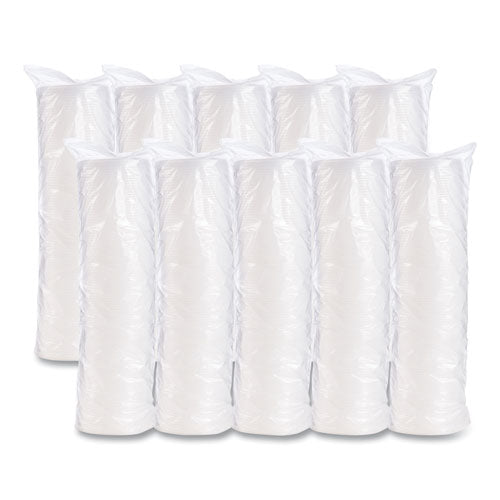 Image of Dart® Plastic Cold Cup Lids, Fits 8 oz to 9 oz Cold Cups, Translucent, 100/Pack, 10 Packs/Carton