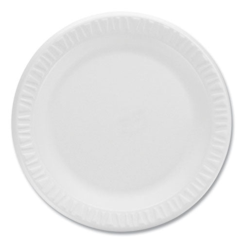 Image of Dart® Concorde Non-Laminated Foam Plates, 9" Dia, White, 125/pack