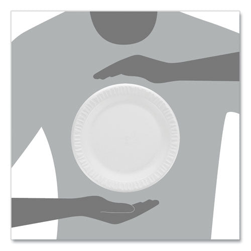 Image of Dart® Concorde Non-Laminated Foam Plates, 9" Dia, White, 125/pack