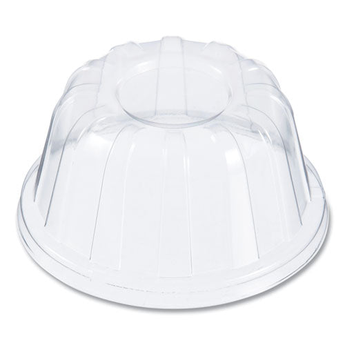Image of Dart® D-T Sundae/Cold Cup Lids, Fits 5 oz to 32 oz Cold Cups, Plastic, Clear, 50/Pack, 20 Packs/Carton