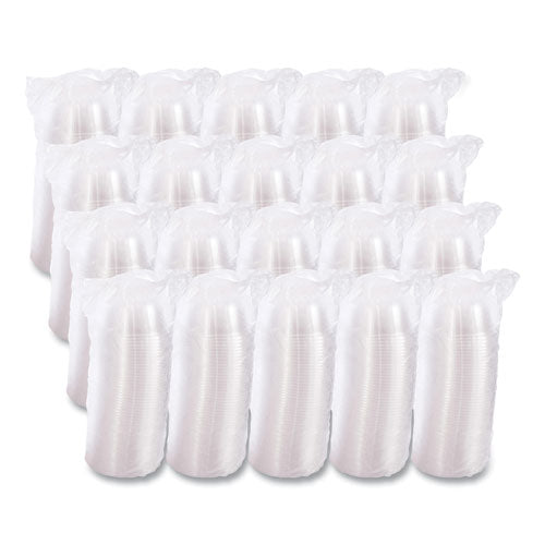Image of Dart® D-T Sundae/Cold Cup Lids, Fits 5 oz to 32 oz Cold Cups, Plastic, Clear, 50/Pack, 20 Packs/Carton