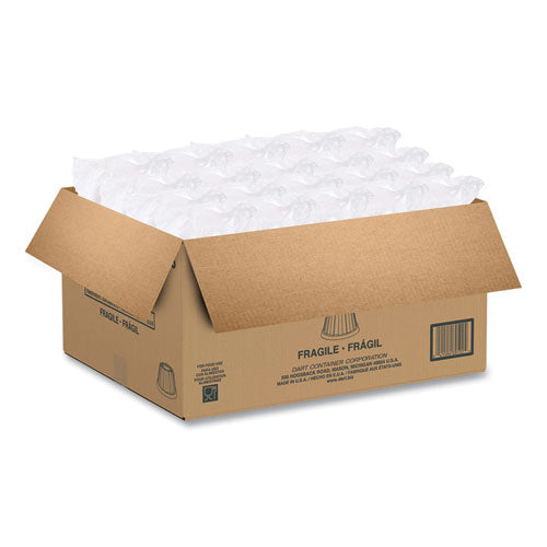 Image of Dart® D-T Sundae/Cold Cup Lids, Fits 5 oz to 32 oz Cold Cups, Plastic, Clear, 50/Pack, 20 Packs/Carton