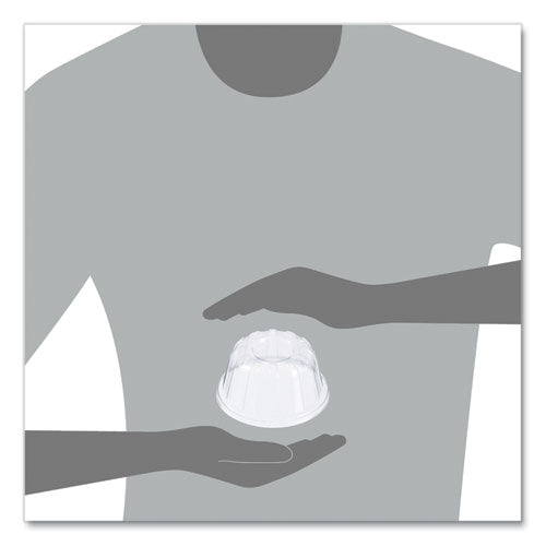 Image of Dart® D-T Sundae/Cold Cup Lids, Fits 5 oz to 32 oz Cold Cups, Plastic, Clear, 50/Pack, 20 Packs/Carton