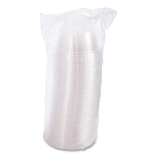 Image of Dart® D-T Sundae/Cold Cup Lids, Fits 5 oz to 32 oz Cold Cups, Plastic, Clear, 50/Pack, 20 Packs/Carton