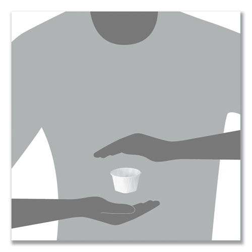 Image of SOLO® Paper Portion Cups, 3.25 oz, White, 250/Bag, 20 Bags/Carton