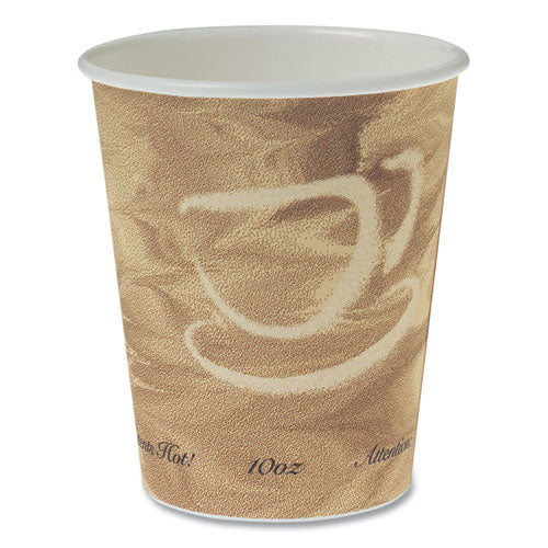 Image of SOLO® Single Sided Poly Paper Hot Cups, 10 Oz, Mistique Design, 50/bag, 20 Bags/carton