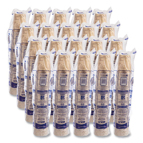 Image of SOLO® Single Sided Poly Paper Hot Cups, 10 Oz, Mistique Design, 50/bag, 20 Bags/carton