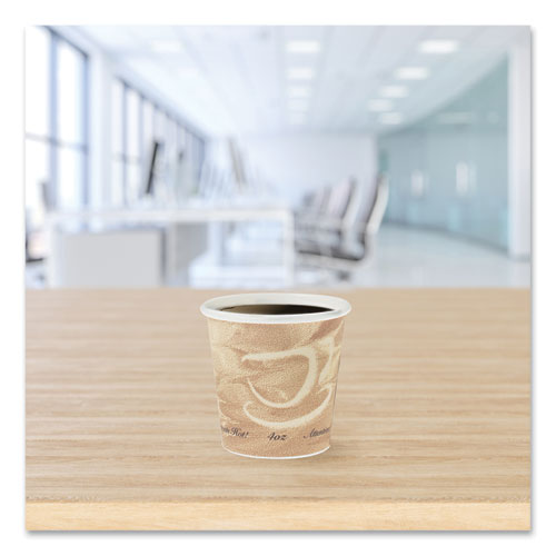 Image of SOLO® Single Sided Poly Paper Hot Cups, 4 Oz, Mistique Design, 1,000/carton