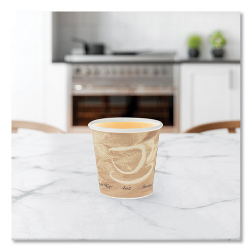 Image of SOLO® Single Sided Poly Paper Hot Cups, 4 Oz, Mistique Design, 1,000/carton