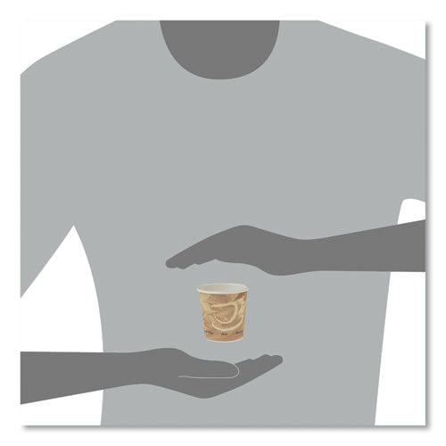 Image of SOLO® Single Sided Poly Paper Hot Cups, 4 Oz, Mistique Design, 1,000/carton