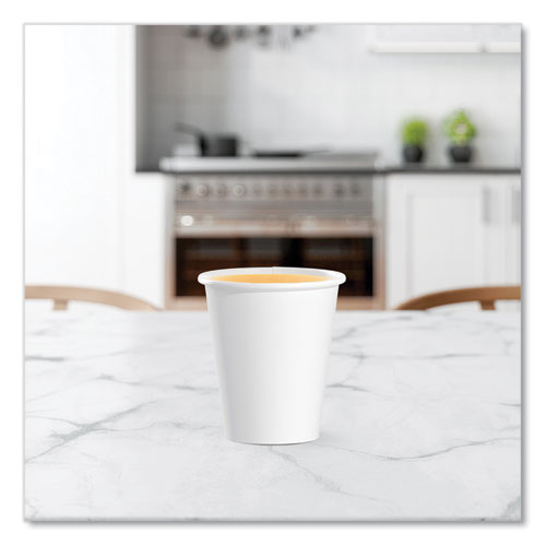 Image of SOLO® Single-Sided Poly Paper Hot Cups, 6 Oz, White, 50/pack, 20 Packs/carton